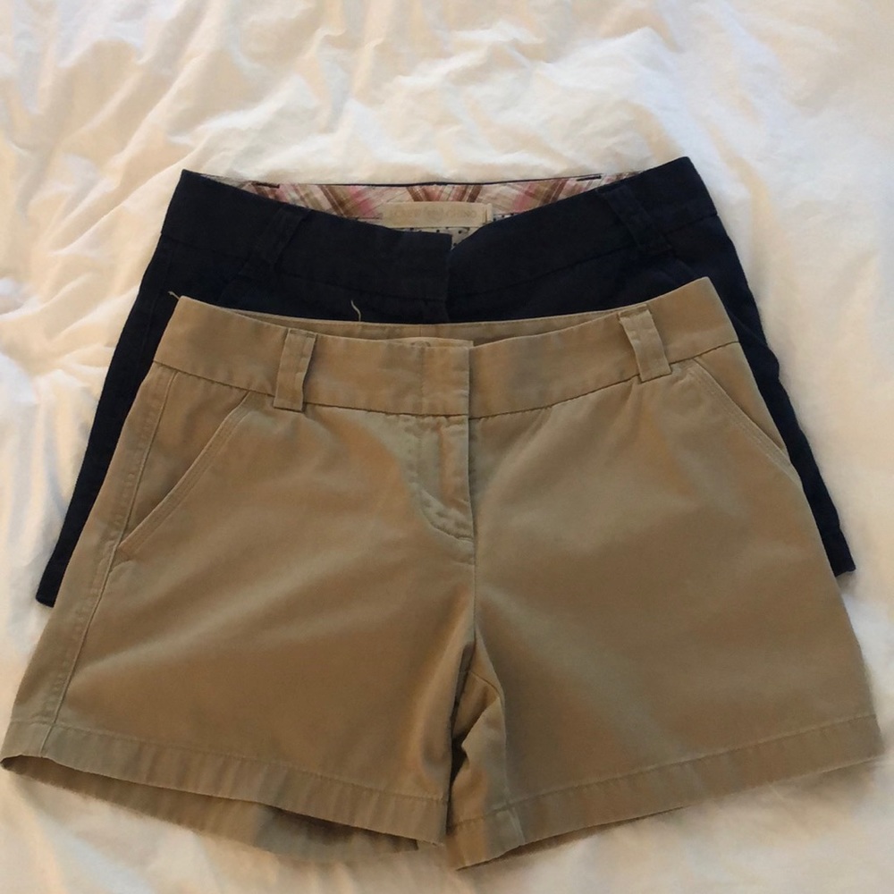 Set of two! Navy and dark khaki JCrew chino shorts